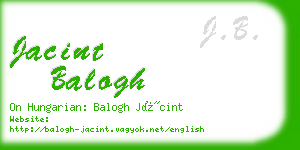 jacint balogh business card